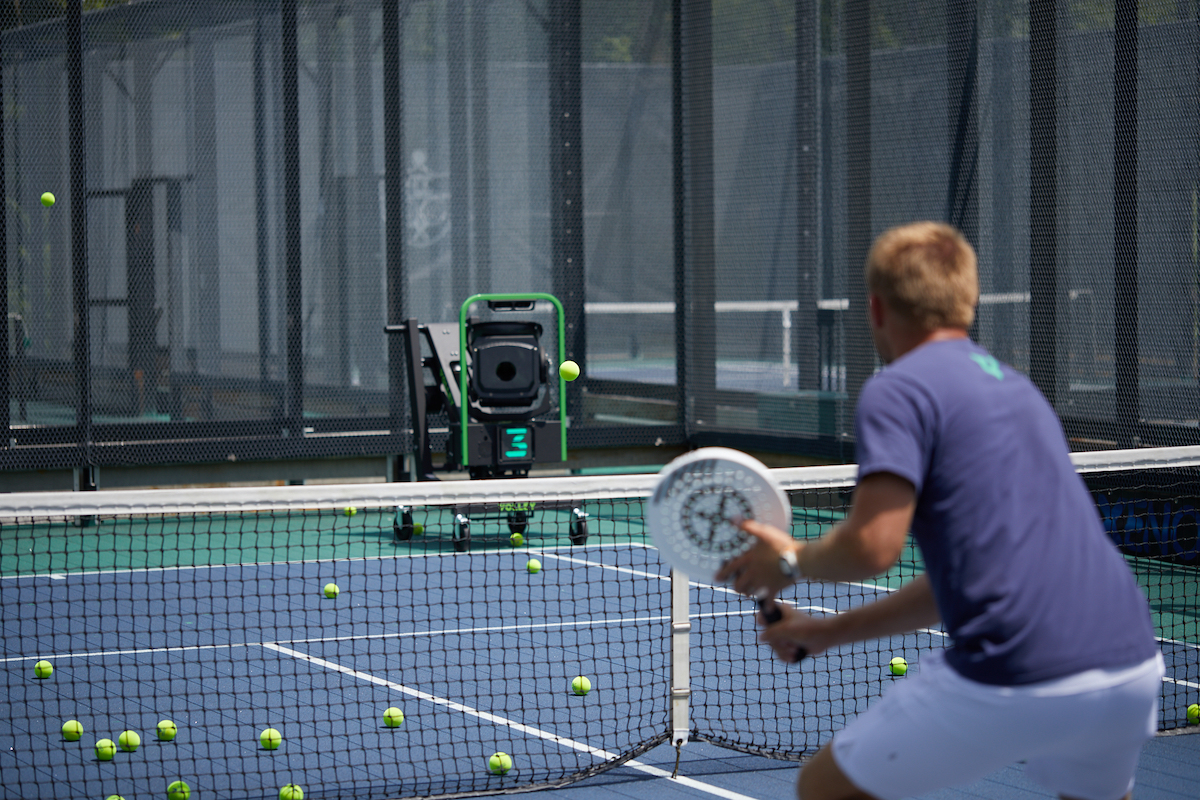 photo of Volley’s AI-enabled ball machine for racquet sports can simulate gameplay image