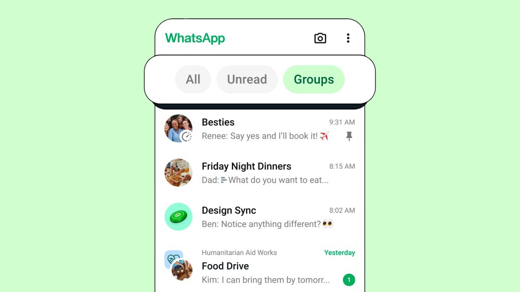 WhatsApp añade filtros para encontrar mensajes fácilmente