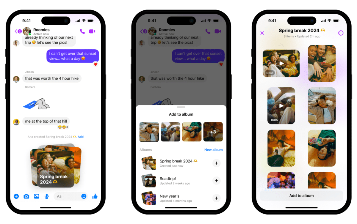 Messenger Now Lets You Create Shared Albums, Send HD Photos, and Share Larger Files (2 minute read)