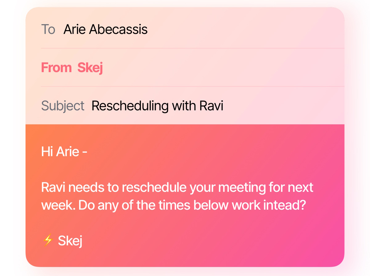 「Skej」目的在改善找到適合兩個或更多人的會議時間的繁瑣過程。